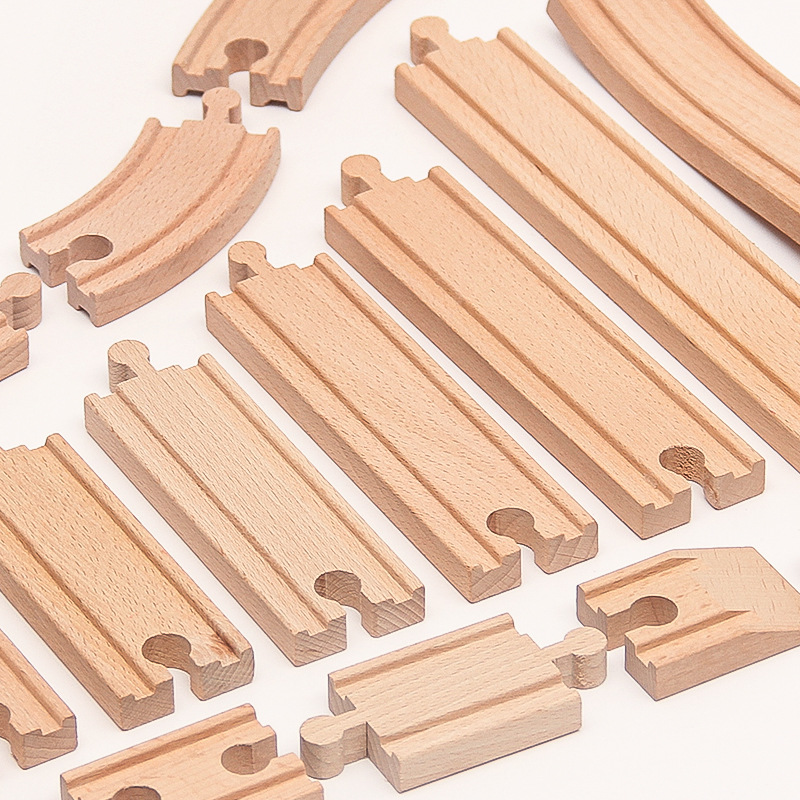 wooden train track pieces for children