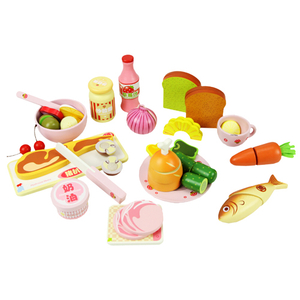 Western style dinner wooden food toys 