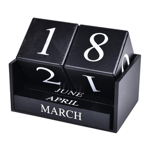 Wooden Desk Blocks Calendar