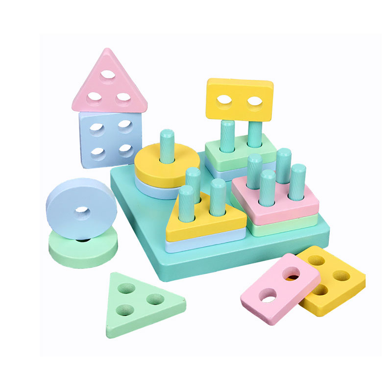 Educational geometric shape matching montessori educational toys 