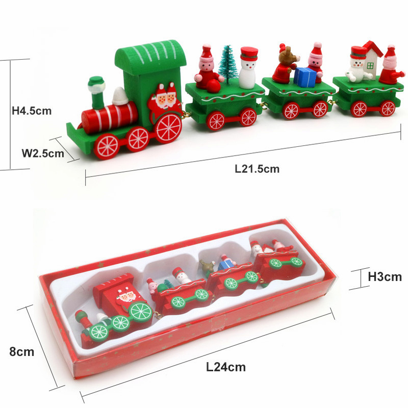 Christmas Wooden Train Set Toy