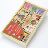 wooden kids toy rubber stamp