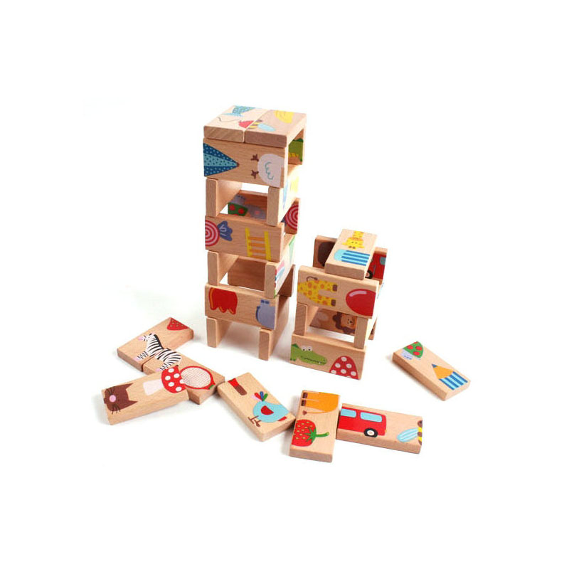 Children Wooden Domino Educational Toys 
