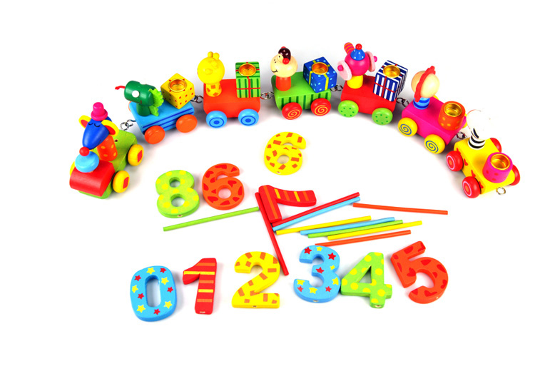 Birthday candle train toy for children