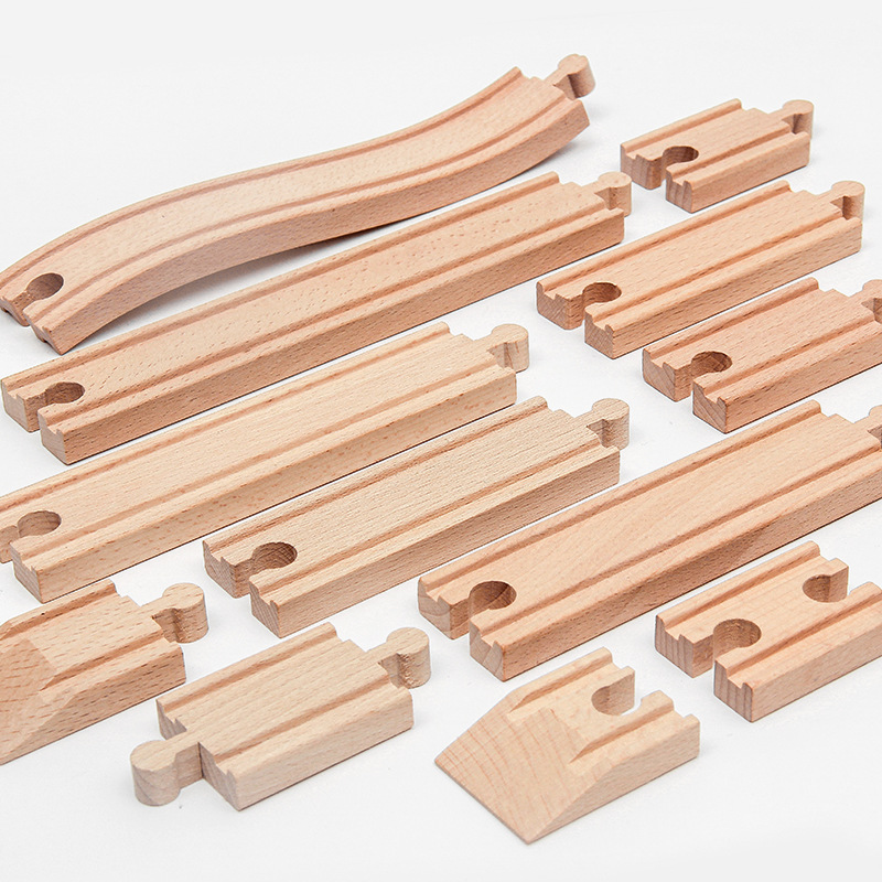 wooden train track pieces for children