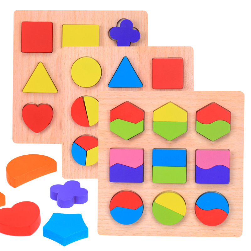 Montessori Wooden Toys Geometry Puzzle