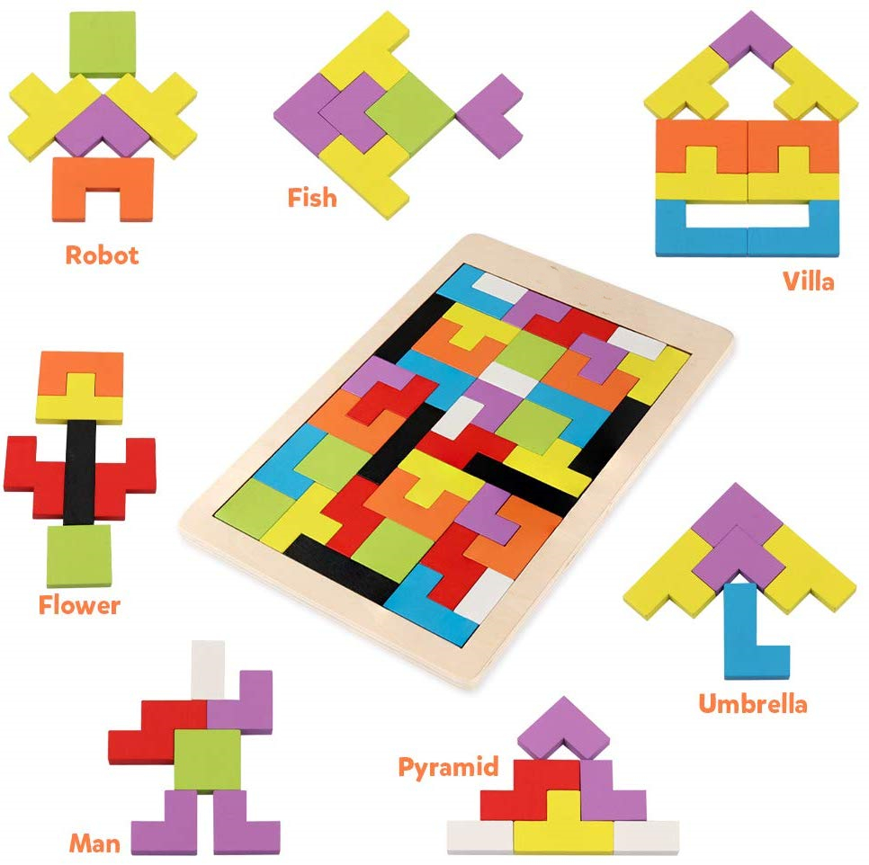 Kids Wooden Tetris puzzle