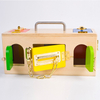 Practical Montessori Materials Wooden Lock Box Toy 