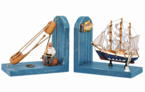 Nautical Wooden Bookends, Craft Wooden Bookends, Kids Wooden Bookends
