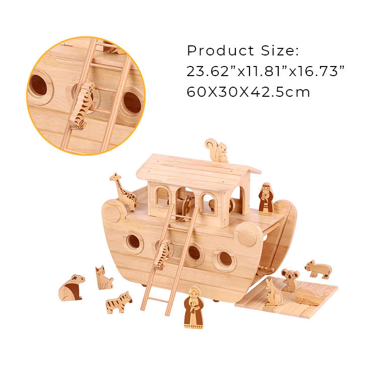  Educational Wooden Noah'S Ark Toy 