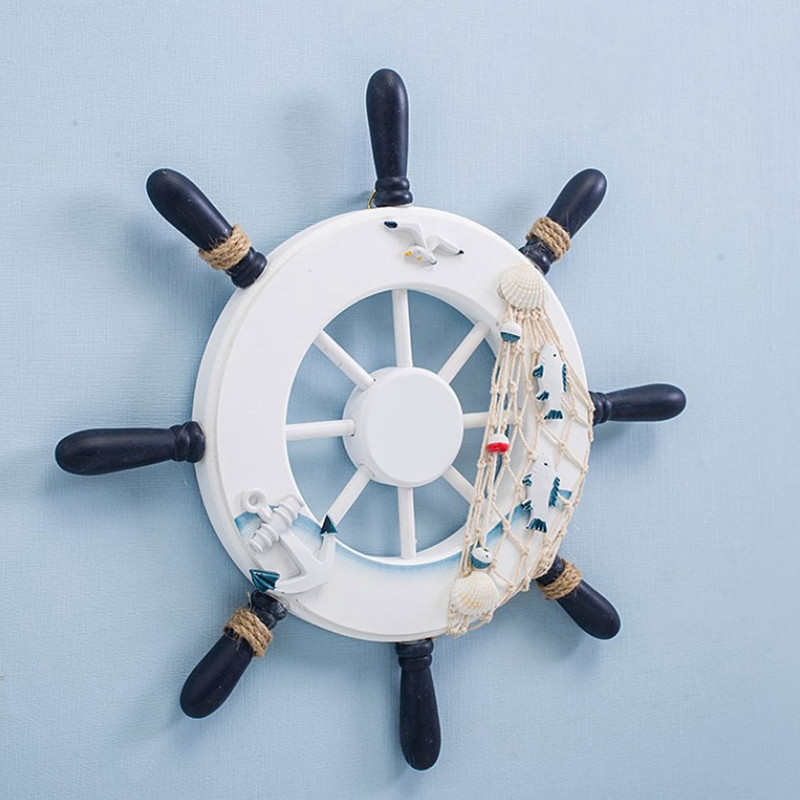 Nautical Wooden Ship wall hanging Wheel
