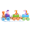 Wooden Rocking Pull Train Toys 