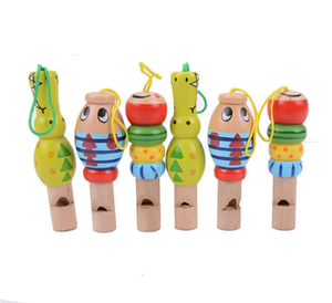 Animal Shaped Kids Wooden Fancy Whistle 