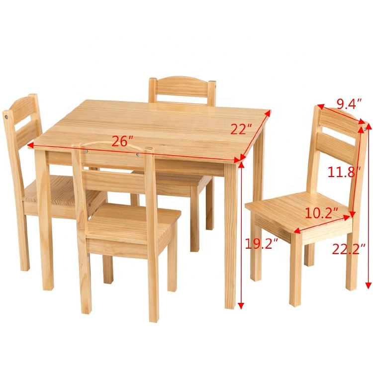 Children Furniture Wooden Desk And Chair Set