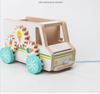 Wooden Ice cream cars Hand Pull Toy 