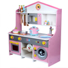 wholesale children pink stove intelligence educational kids wooden play kitchen sets 